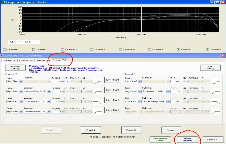 Gladen dsp 6to8 control panel 8
